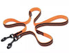 orange double-ended dog lead