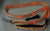 flashing led light up dog lead in orange with USB lead