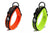 reflective dog collars in green and orange